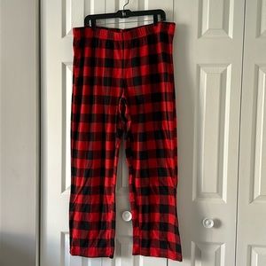 Black and Red Fleece Lounge Pants